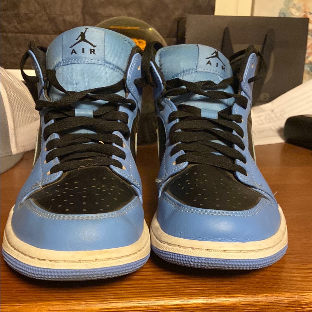 Air Jordan Blue and Black Sneakers
